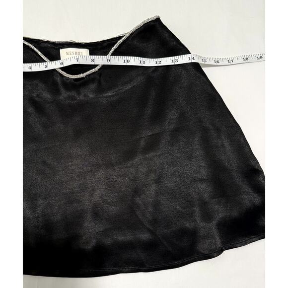 Meshki Taluha Diamante Black Mini Flute skirt XS (size2) - Picture 5 of 7